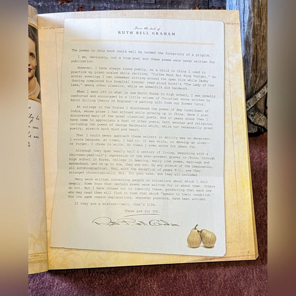 2006Vintage "Sitting By My Fire" by Ruth Bell Graham Poems Paperback - Picture 14 of 14